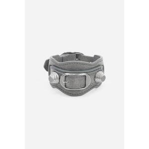 Balenciaga Arena Grey Leather City Bracelet